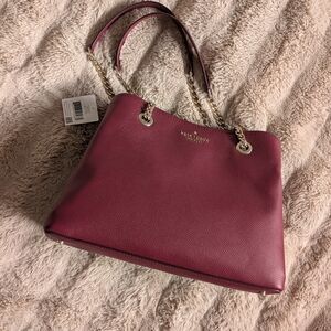 Kate Spade Berry Shoulder Bag with Gold Accents